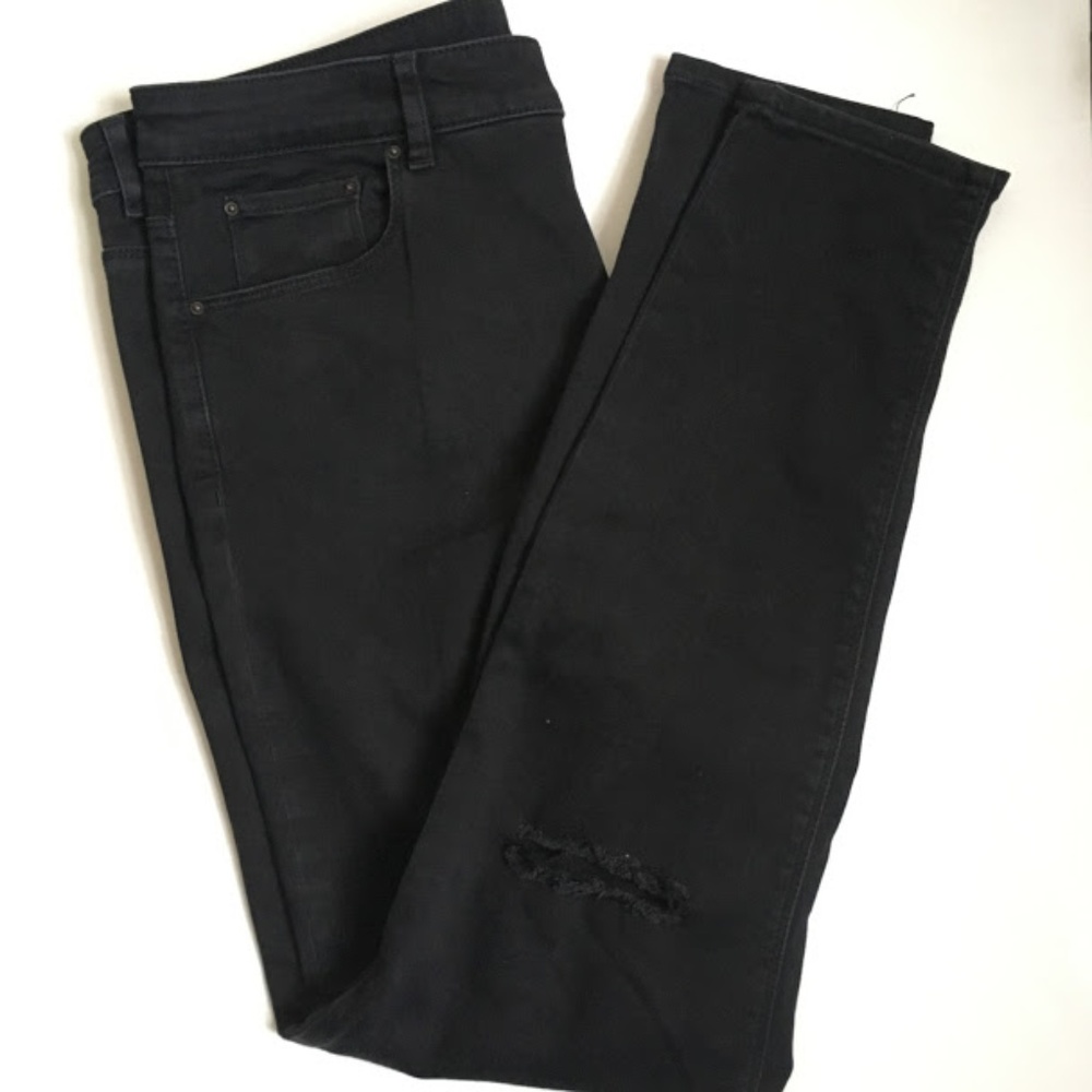 ASOS Distressed Black Jeans